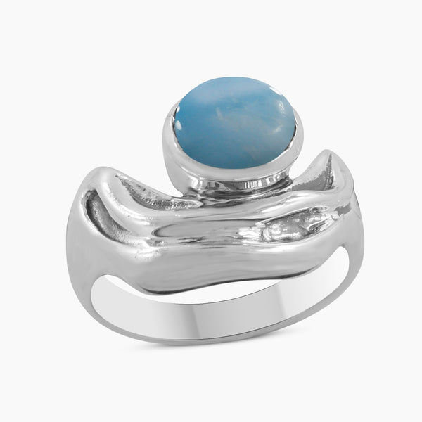 Natural Labradorite Silver Ring