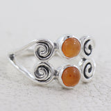 CARNELIAN SILVER RING