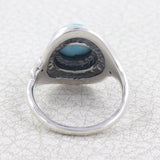 Natural Larimar Silver Ring