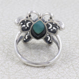 Natural Larimar  Silver Ring