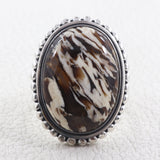 Peanut Wood Jasper Silver Ring