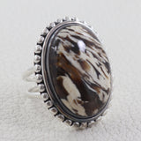 Peanut Wood Jasper Silver Ring