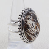 Peanut Wood Jasper Silver Ring