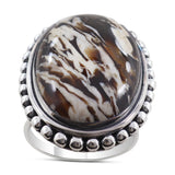 Peanut Wood Jasper Silver Ring