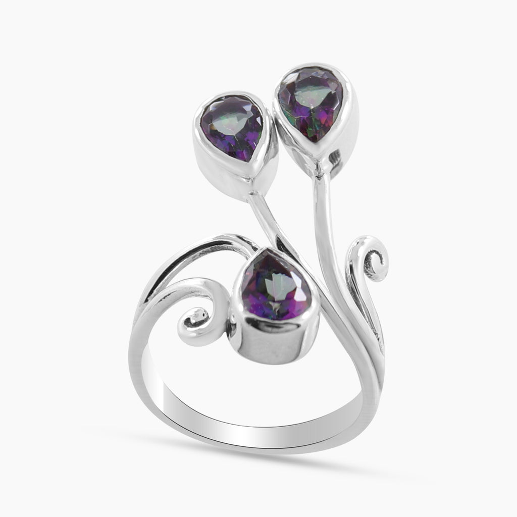 Mystic Quartz Silver Rings