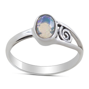 Ethiopian Opal Silver Rings