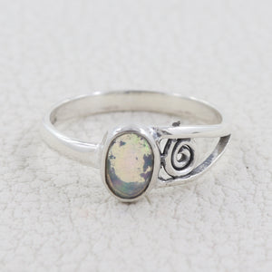 Ethiopian Opal Silver Rings