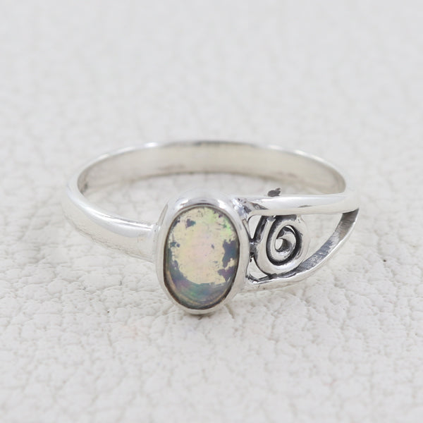 Ethiopian Opal Silver Rings
