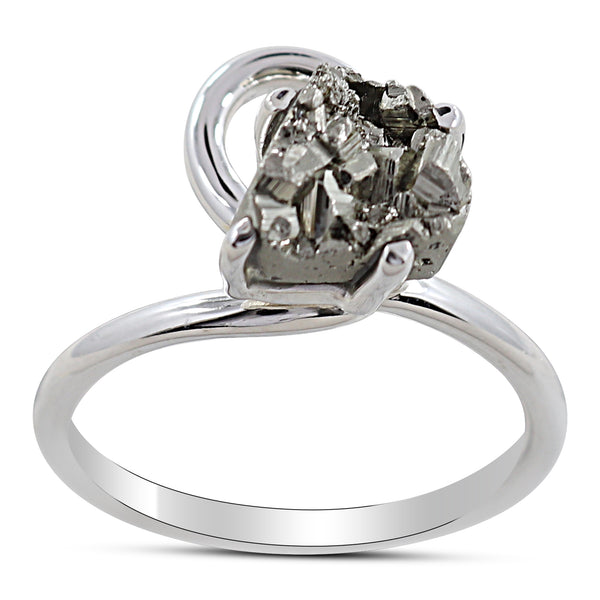 Natural Malachite Silver Rings