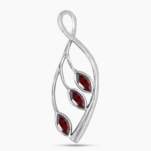 925 Sterling Silver Natural Garnet Pendants