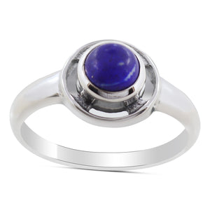 Natural Lapis Lazuli Sterling Silver Rings