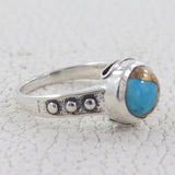 Natural Rainbow Moonstone Silver Ring