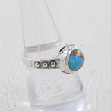 Natural Rainbow Moonstone Silver Ring