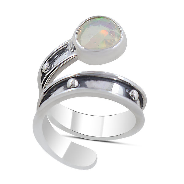 Ethiopian Opal Silver Ring