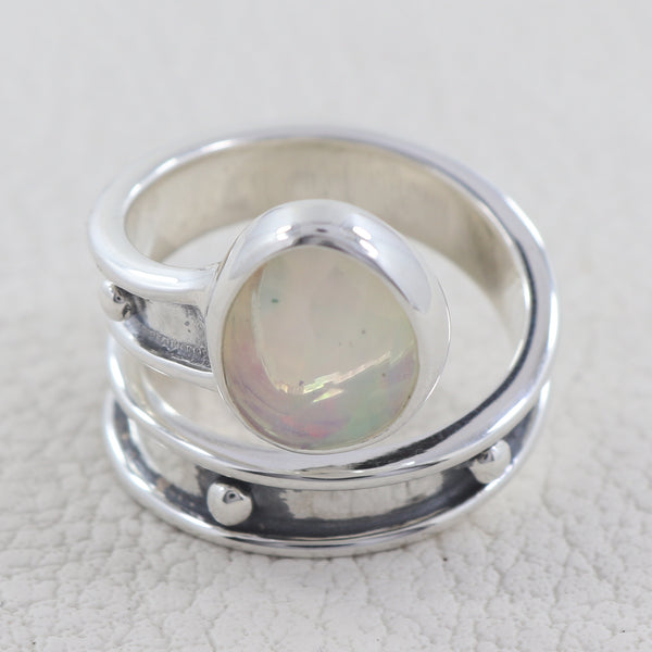 Ethiopian Opal Silver Ring