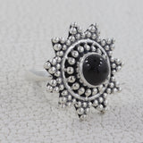 Black Onyx Silver Ring