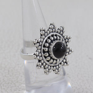 Black Onyx Silver Ring