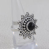 Black Onyx Silver Ring