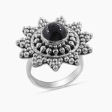 Black Onyx Silver Ring