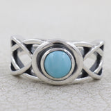 Natural Larimar Silver Ring