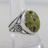 Natural Dendritic Opal 925 Solid Silver Ring