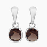 Natural Amethyst Silver Earrings